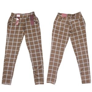 Indero plaid Tan Dress Trousers Pants